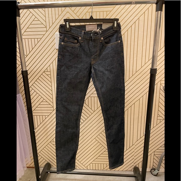SOLD Everlane Mid Rise skinny jeans dark indigo 23 reg - Picture 2 of 4